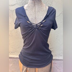 Custom cut macrame top